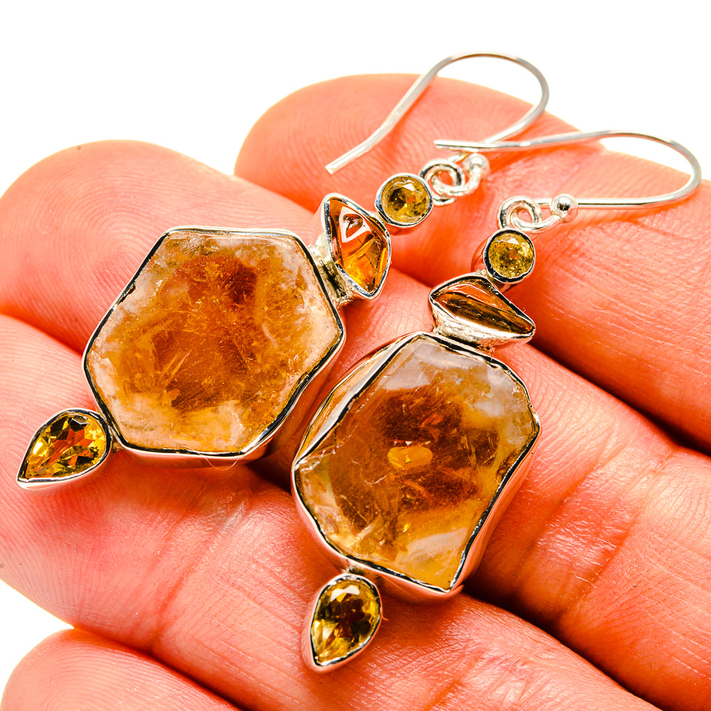 Citrine Earrings handcrafted by Ana Silver Co - EARR413688