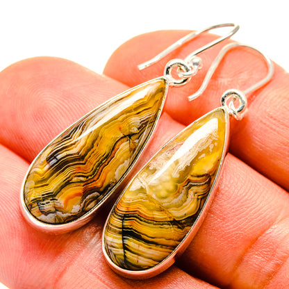 Laguna Lace Agate Earrings handcrafted by Ana Silver Co - EARR413691