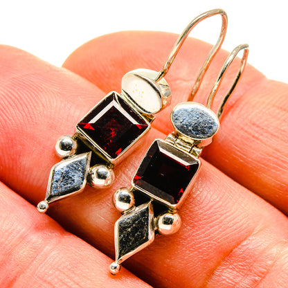 Garnet Earrings handcrafted by Ana Silver Co - EARR413694