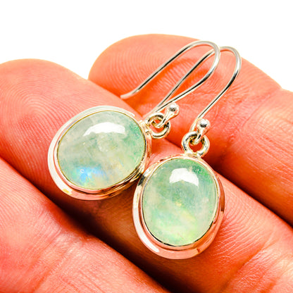 Green Moonstone Earrings handcrafted by Ana Silver Co - EARR413697