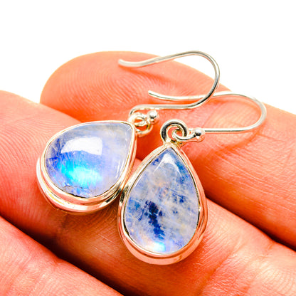 Rainbow Moonstone Earrings handcrafted by Ana Silver Co - EARR413699