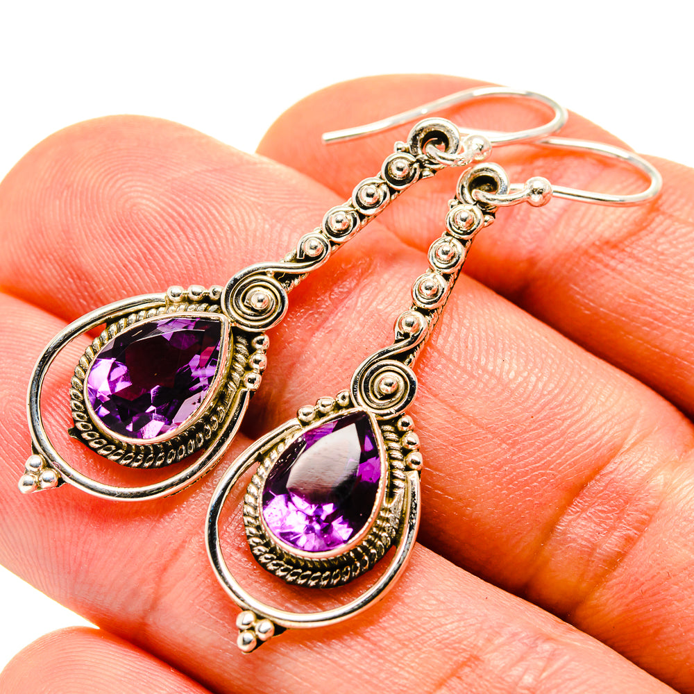 Amethyst Earrings handcrafted by Ana Silver Co - EARR413717