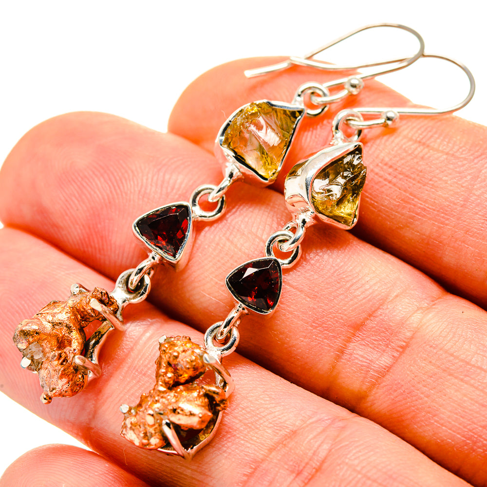 Blister Copper Earrings handcrafted by Ana Silver Co - EARR413743