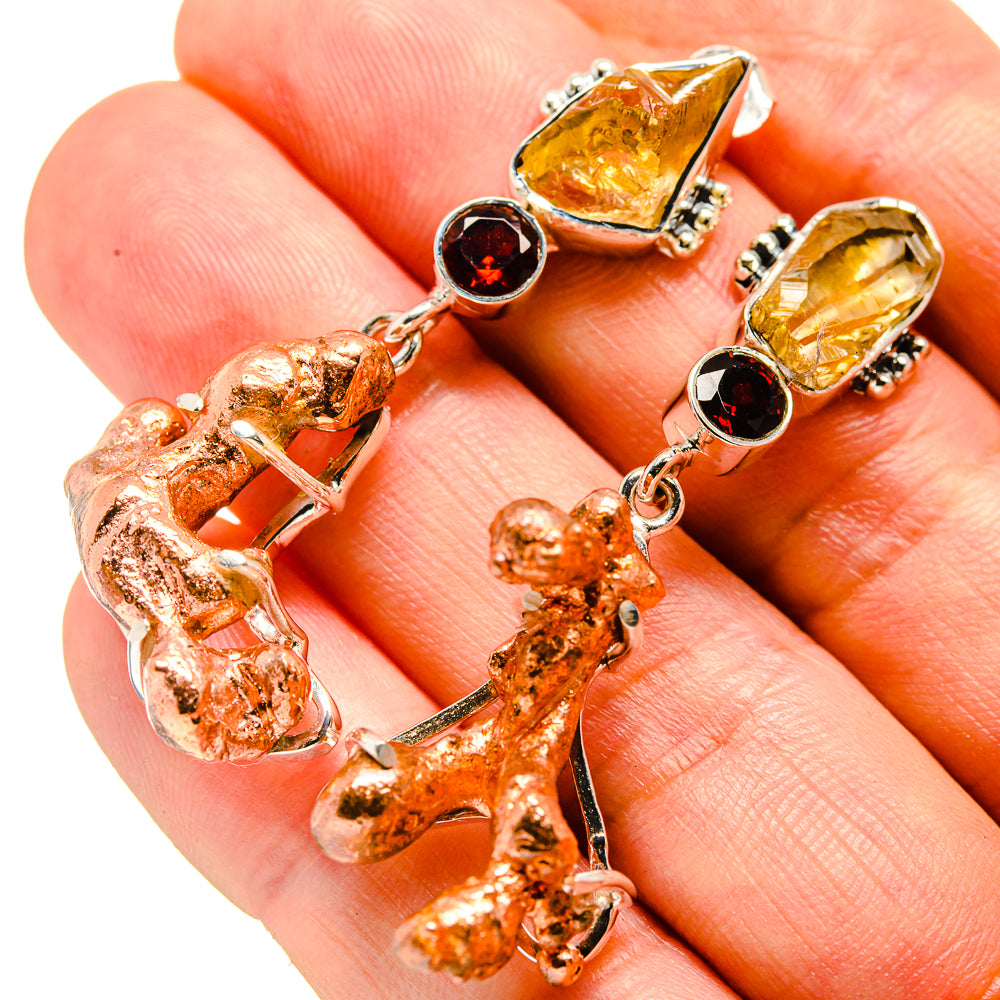 Blister Copper Earrings handcrafted by Ana Silver Co - EARR413744