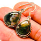 Green Moss Agate Earrings handcrafted by Ana Silver Co - EARR413750