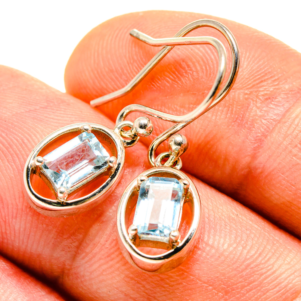 Blue Topaz Earrings handcrafted by Ana Silver Co - EARR413752