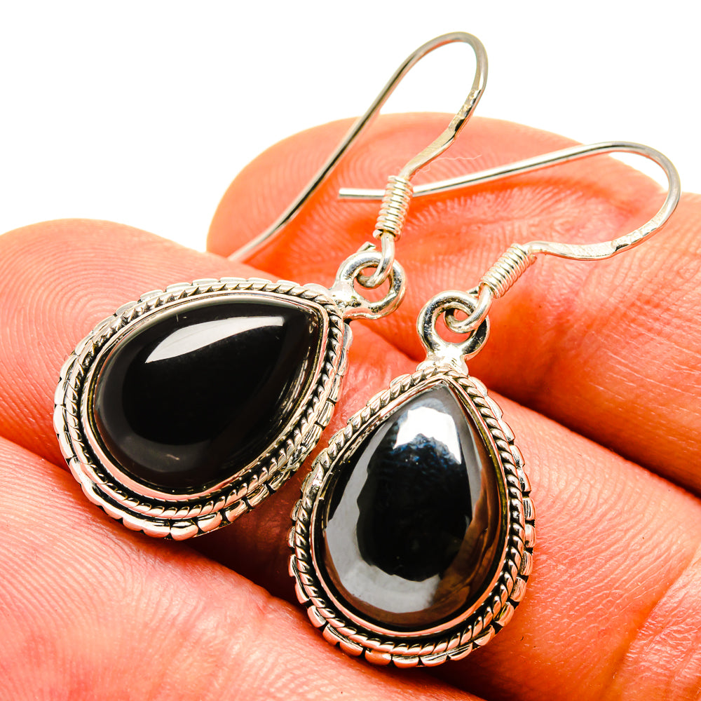 Black Onyx Earrings handcrafted by Ana Silver Co - EARR413757