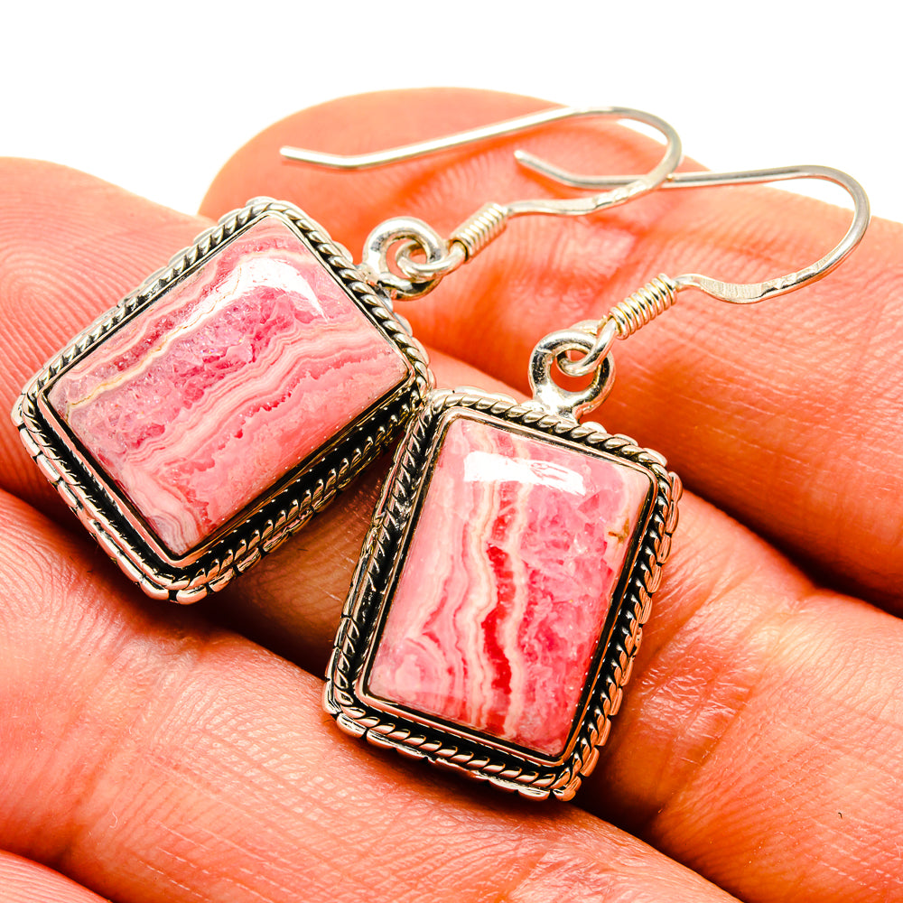 Rhodochrosite Earrings handcrafted by Ana Silver Co - EARR413782