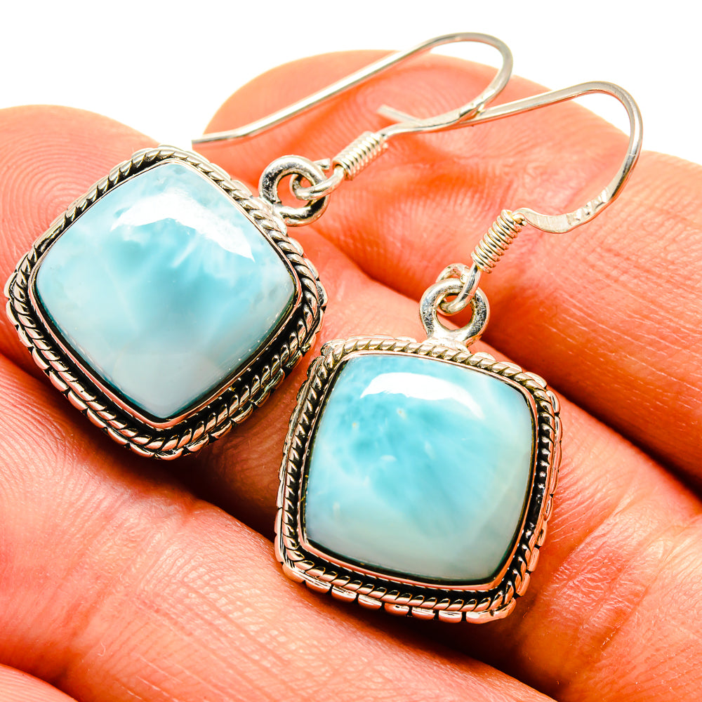 Larimar Earrings handcrafted by Ana Silver Co - EARR413785