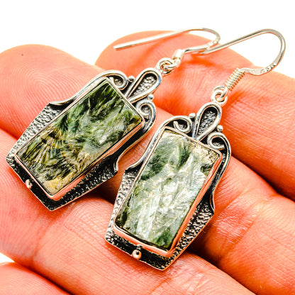 Seraphinite Earrings handcrafted by Ana Silver Co - EARR413786