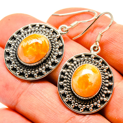 Mexican Fire Opal Earrings handcrafted by Ana Silver Co - EARR413792