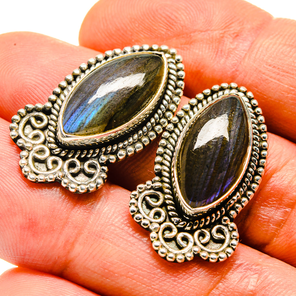 Labradorite Earrings handcrafted by Ana Silver Co - EARR413802