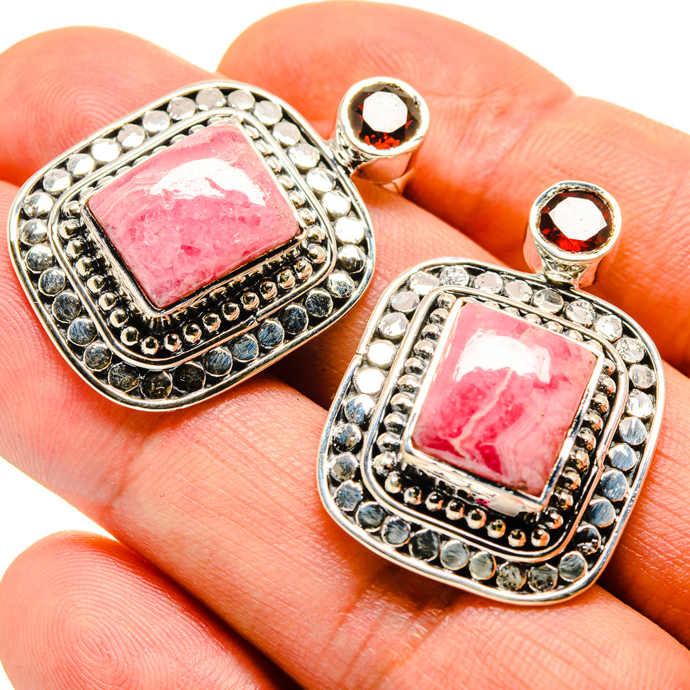 Rhodochrosite Earrings handcrafted by Ana Silver Co - EARR413803
