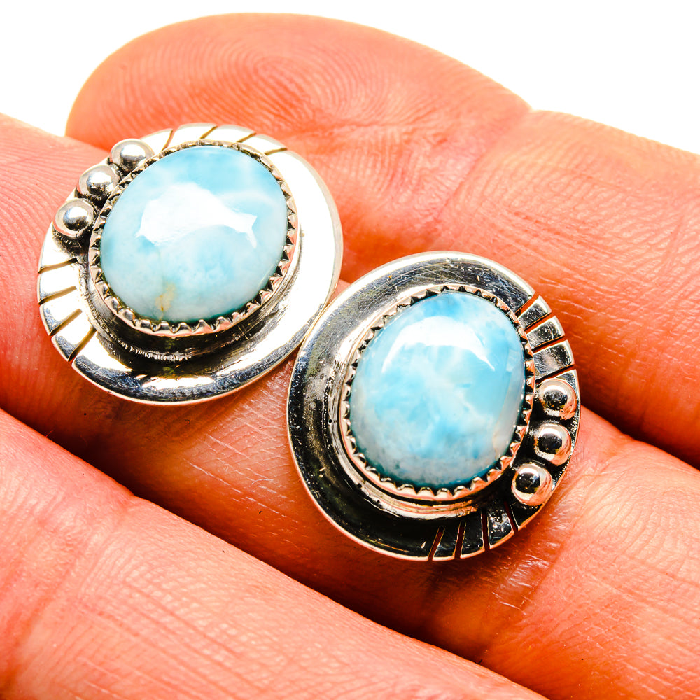 Larimar Earrings handcrafted by Ana Silver Co - EARR413804