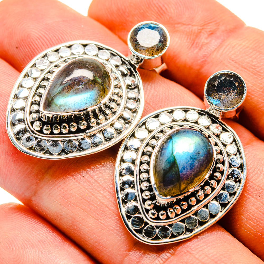 Labradorite Earrings handcrafted by Ana Silver Co - EARR413807