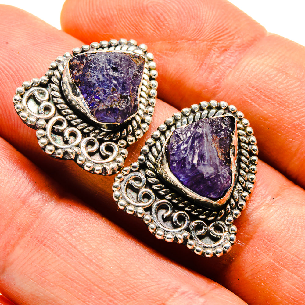 Tanzanite Earrings handcrafted by Ana Silver Co - EARR413815