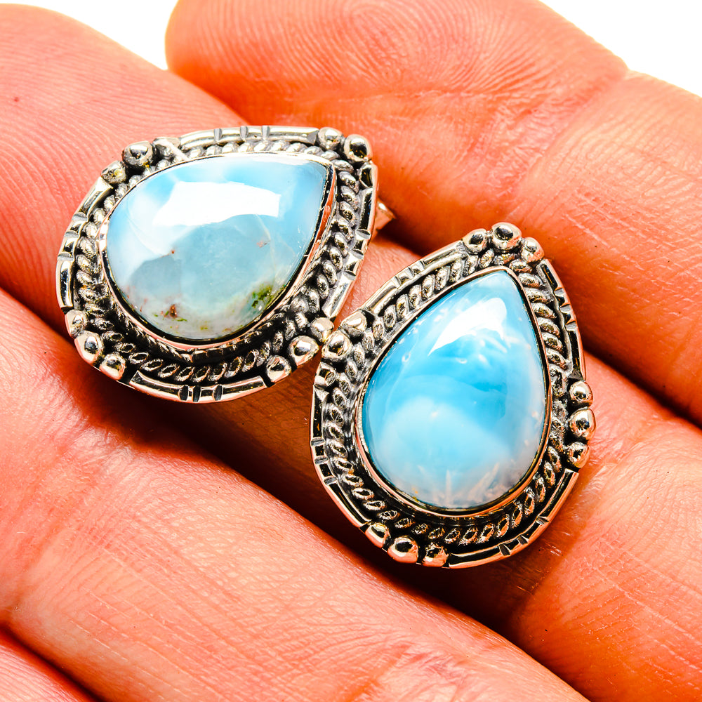 Larimar Earrings handcrafted by Ana Silver Co - EARR413816