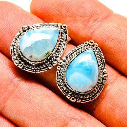Larimar Earrings handcrafted by Ana Silver Co - EARR413816