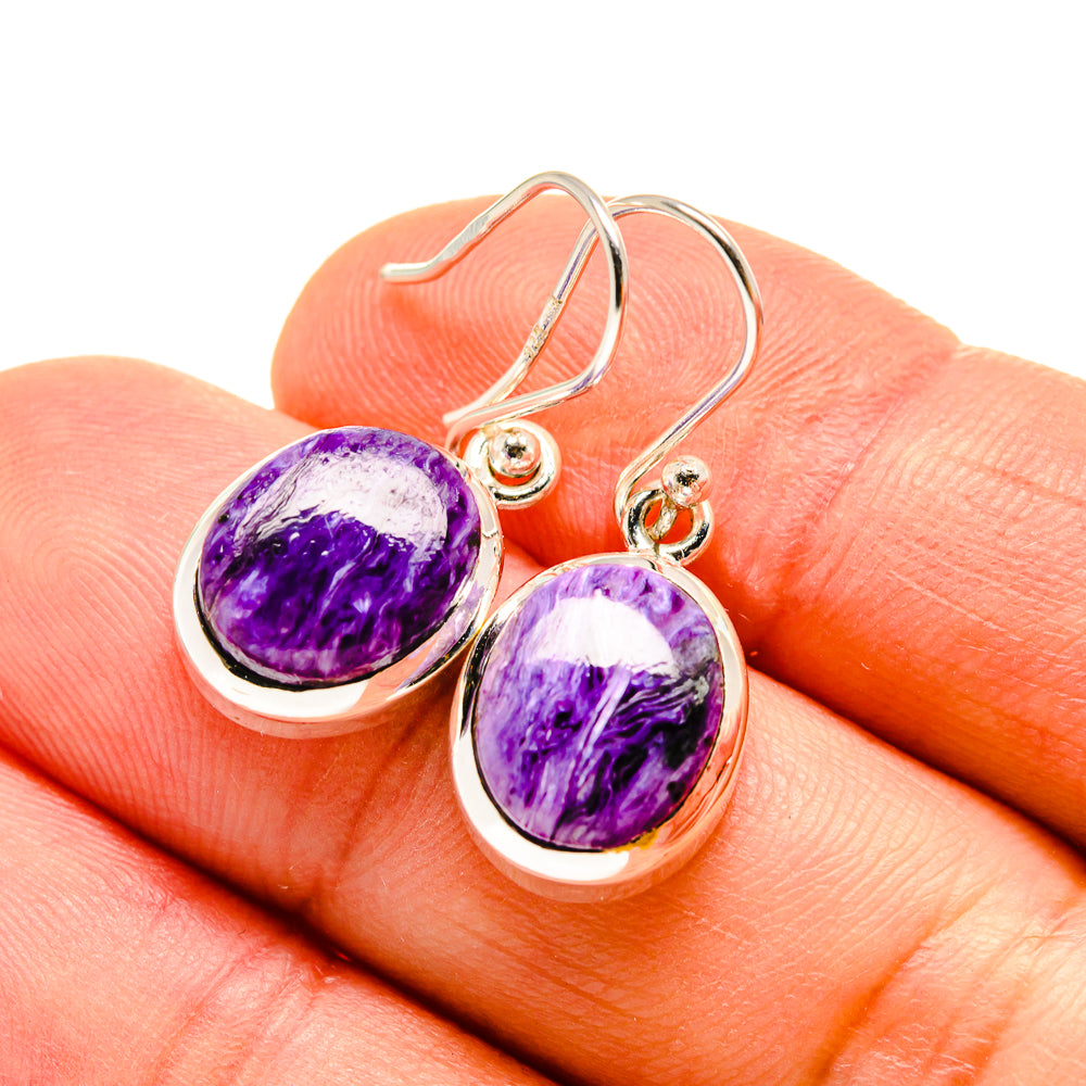 Charoite Earrings handcrafted by Ana Silver Co - EARR413827