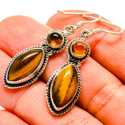 Tiger Eye Earrings handcrafted by Ana Silver Co - EARR413845
