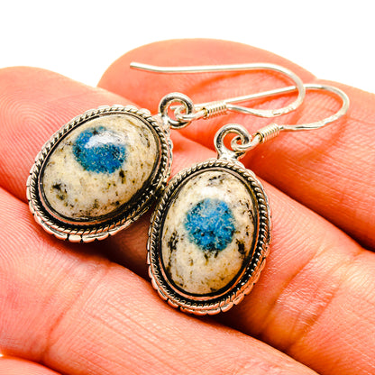 K2 Blue Azurite Earrings handcrafted by Ana Silver Co - EARR413847