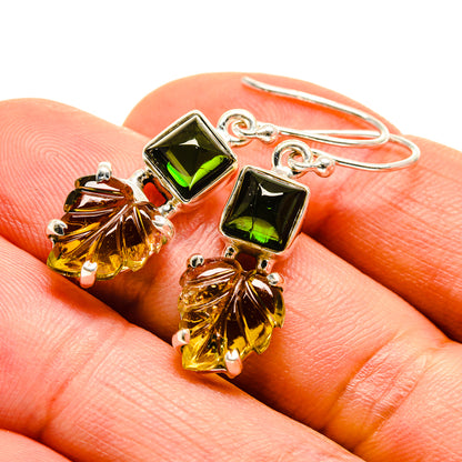 Green Tourmaline Earrings handcrafted by Ana Silver Co - EARR413855