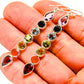 Multi-stone Rainbow Chakra Earrings handcrafted by Ana Silver Co - EARR413869