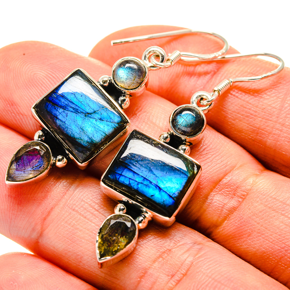 Labradorite Earrings handcrafted by Ana Silver Co - EARR413875