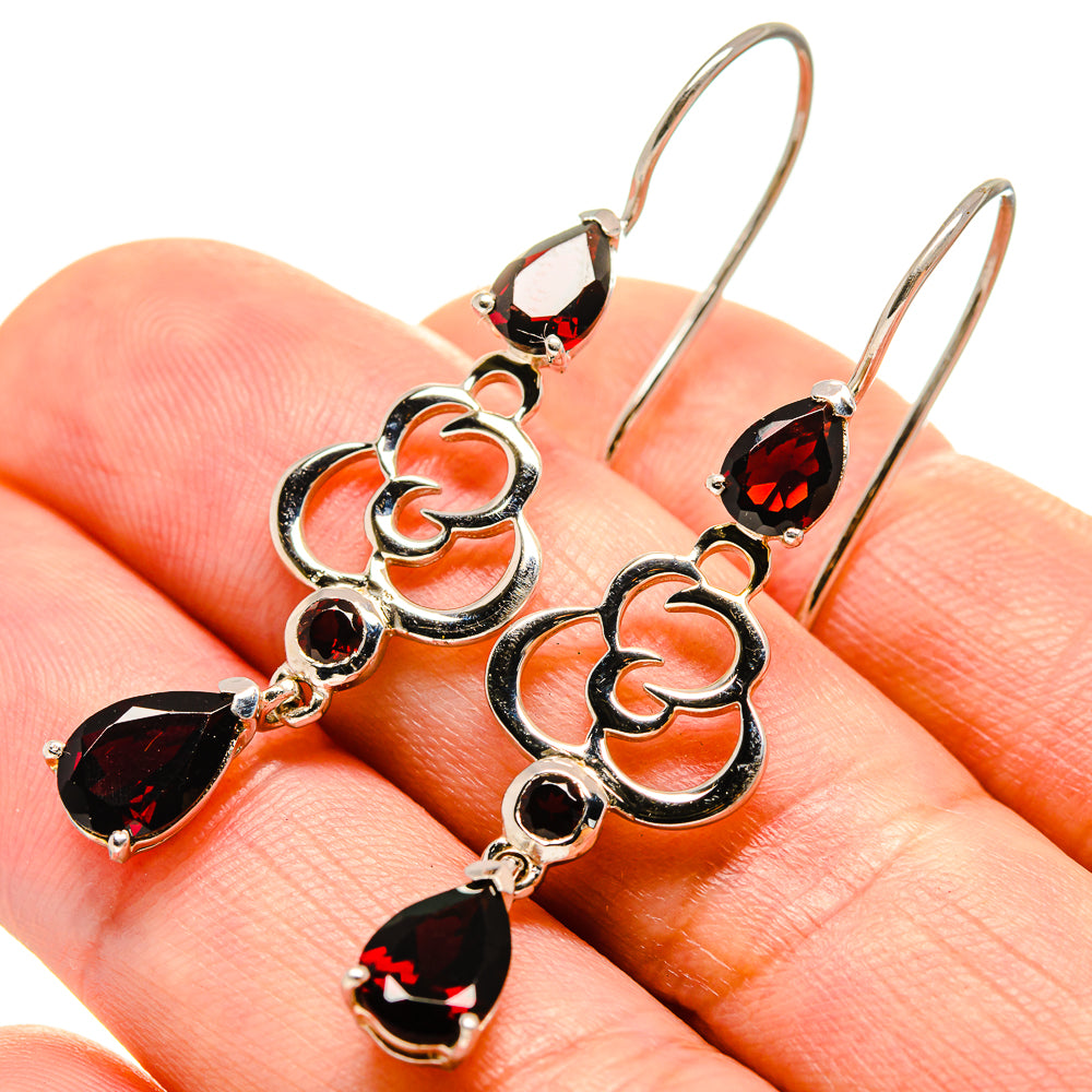 Garnet Earrings handcrafted by Ana Silver Co - EARR413876