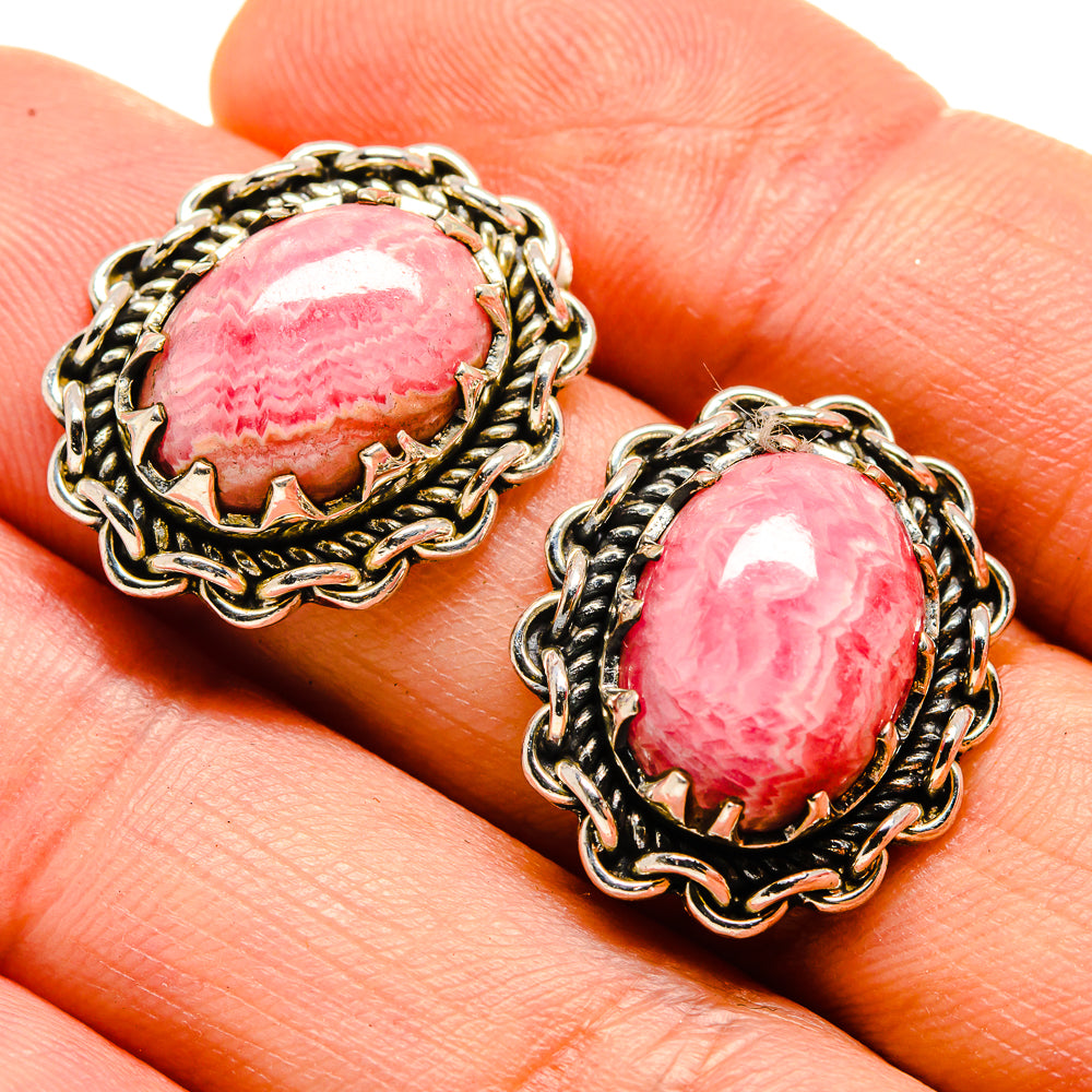 Rhodochrosite Earrings handcrafted by Ana Silver Co - EARR413895