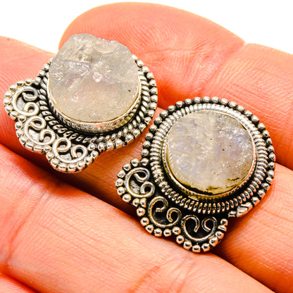 Rainbow Moonstone Earrings handcrafted by Ana Silver Co - EARR413899
