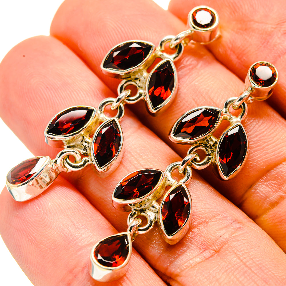 Garnet Earrings handcrafted by Ana Silver Co - EARR413902