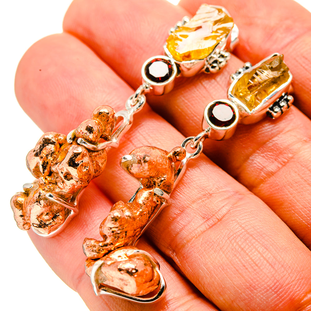 Copper Blister Earrings handcrafted by Ana Silver Co - EARR413904