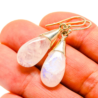 Rainbow Moonstone Earrings handcrafted by Ana Silver Co - EARR413910
