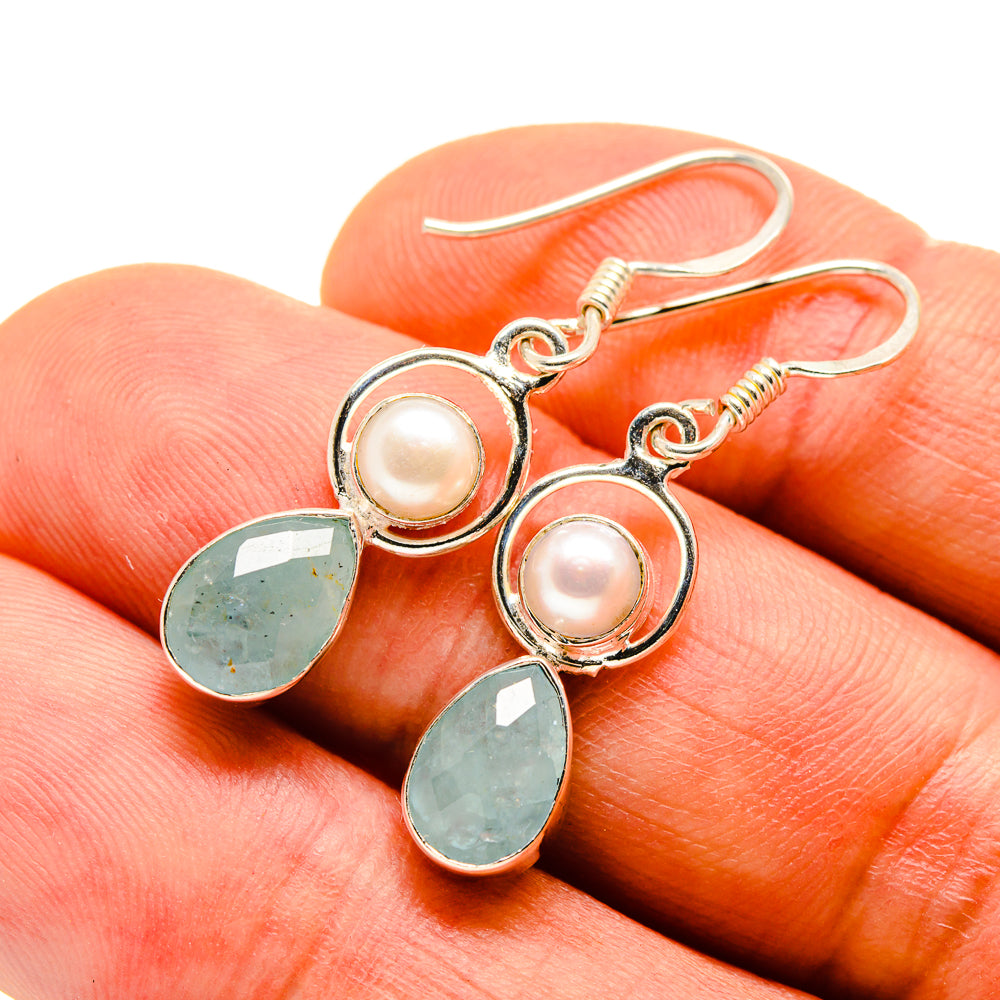 Aquamarine Earrings handcrafted by Ana Silver Co - EARR413911