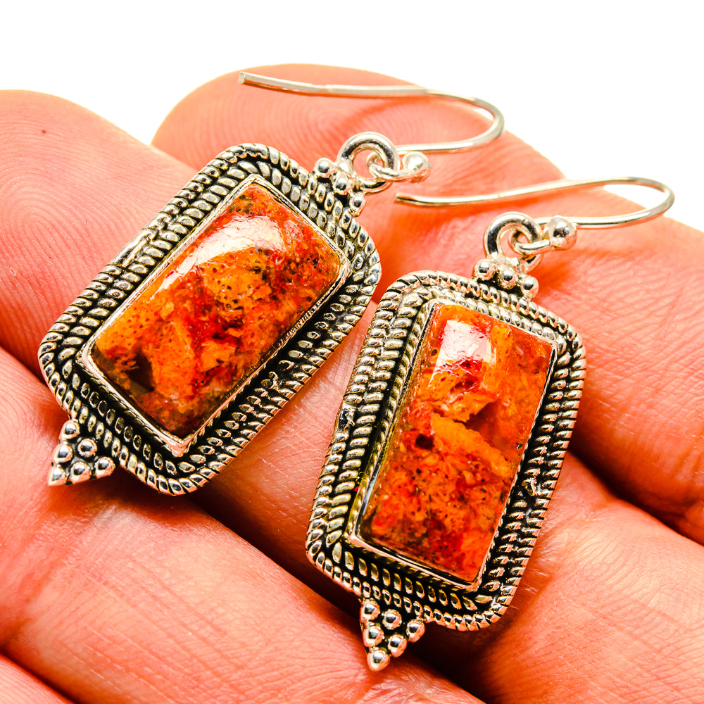 Sponge Coral Earrings handcrafted by Ana Silver Co - EARR413916