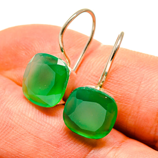 Green Onyx Earrings handcrafted by Ana Silver Co - EARR413918