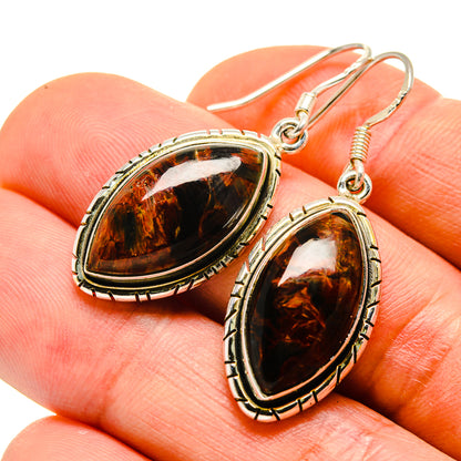 Golden Pietersite Earrings handcrafted by Ana Silver Co - EARR413926
