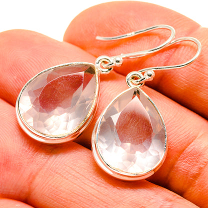 Rose Quartz Earrings handcrafted by Ana Silver Co - EARR413932