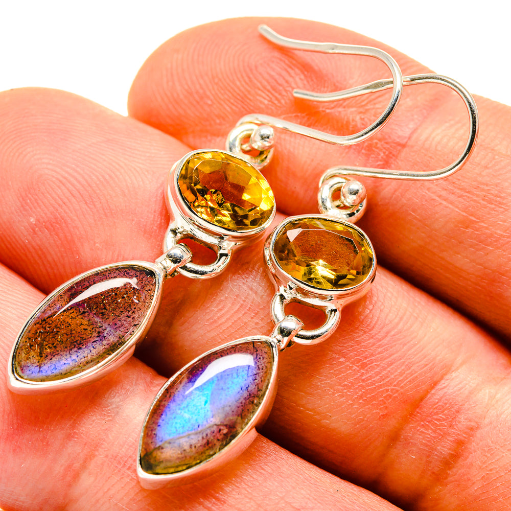 Labradorite Earrings handcrafted by Ana Silver Co - EARR413941