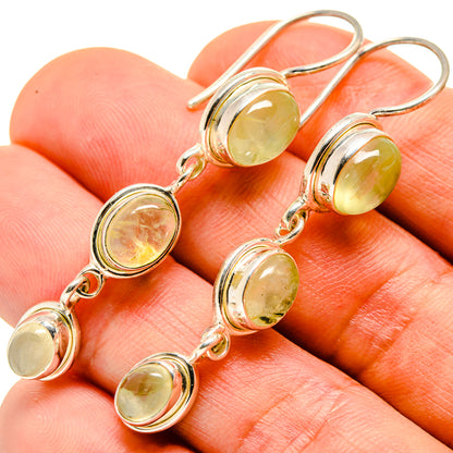 Prehnite Earrings handcrafted by Ana Silver Co - EARR413945
