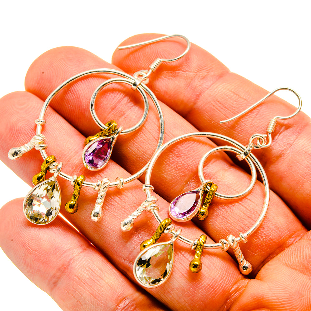 Green Amethyst Earrings handcrafted by Ana Silver Co - EARR413971