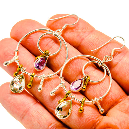Green Amethyst Earrings handcrafted by Ana Silver Co - EARR413971
