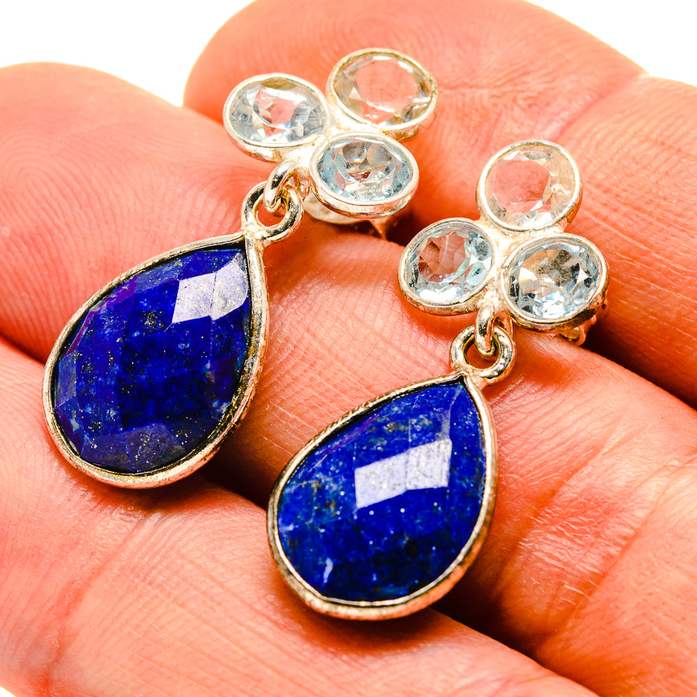 Lapis Lazuli Earrings handcrafted by Ana Silver Co - EARR413976