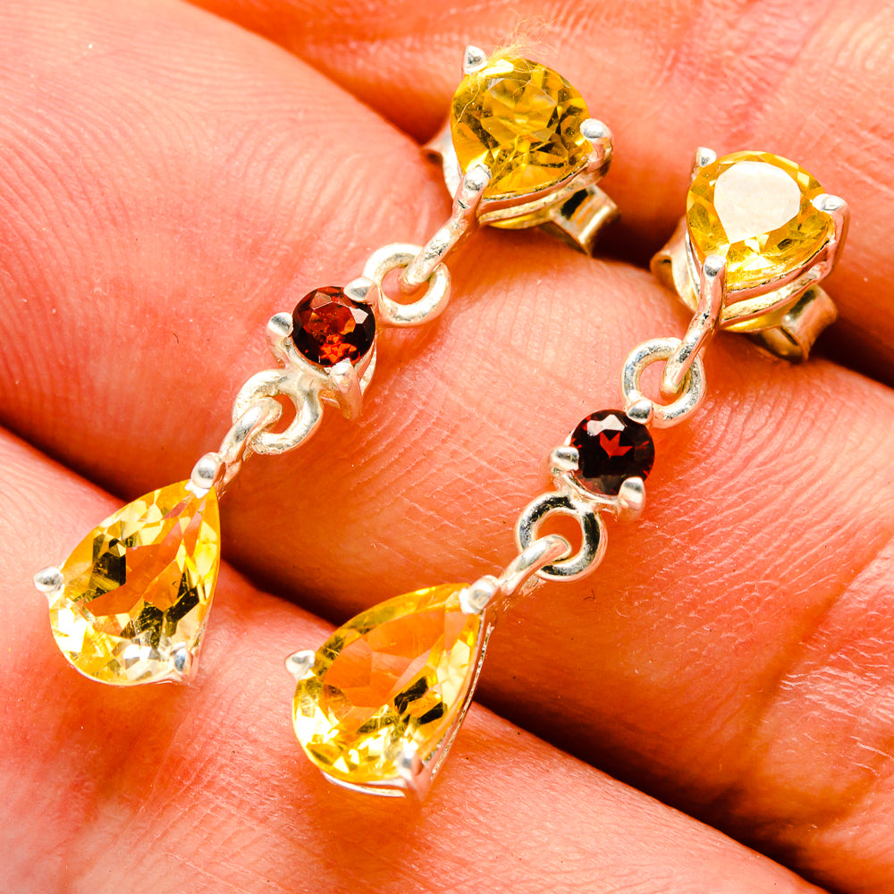 Citrine Earrings handcrafted by Ana Silver Co - EARR413980