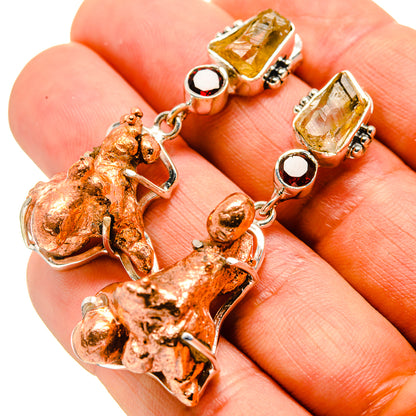 Splash Copper Earrings handcrafted by Ana Silver Co - EARR413982