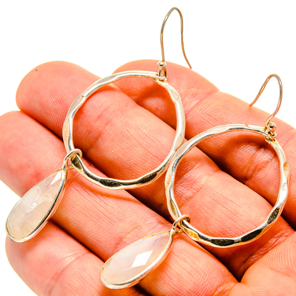 Rainbow Moonstone Earrings handcrafted by Ana Silver Co - EARR413985