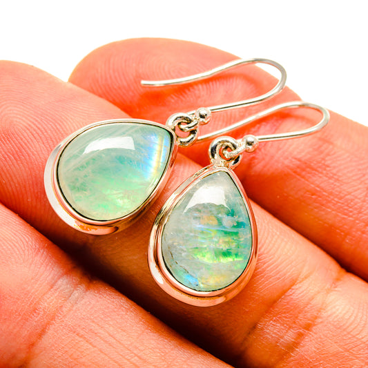 Green Moonstone Earrings handcrafted by Ana Silver Co - EARR413986