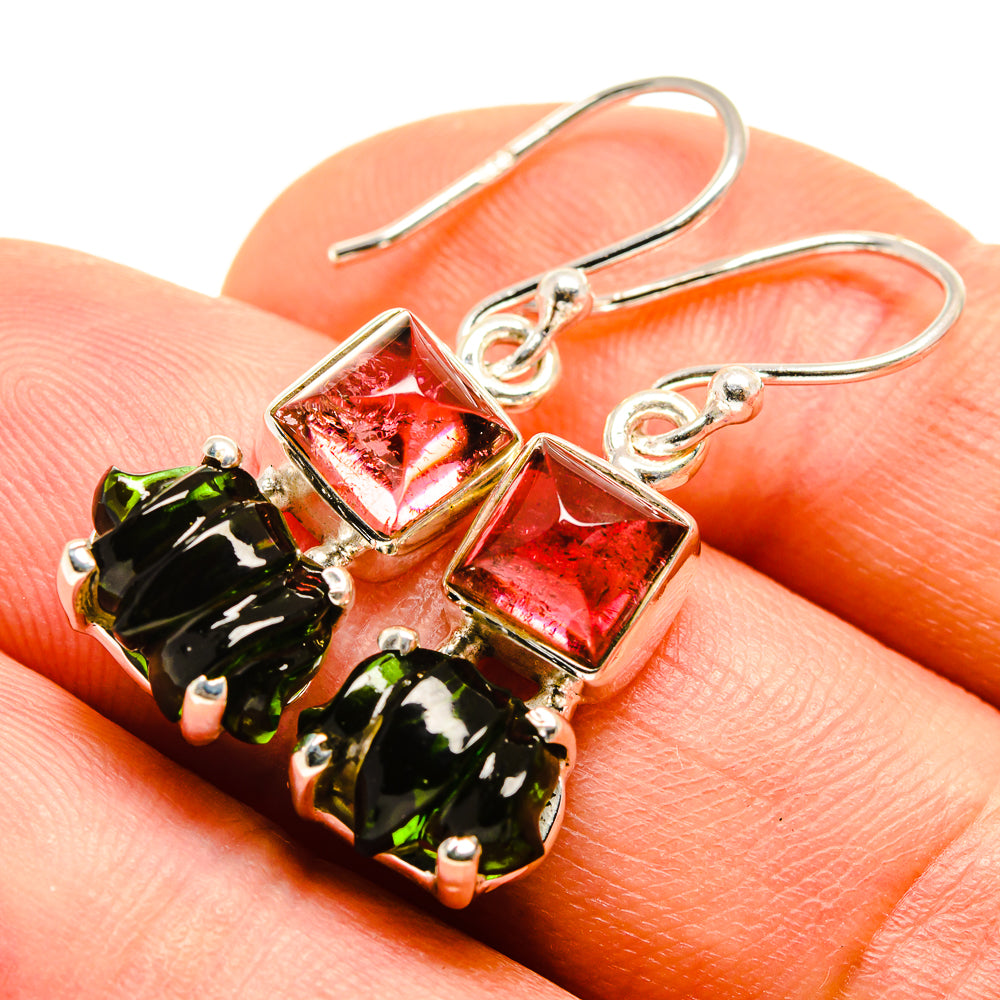 Green Tourmaline Earrings handcrafted by Ana Silver Co - EARR414000