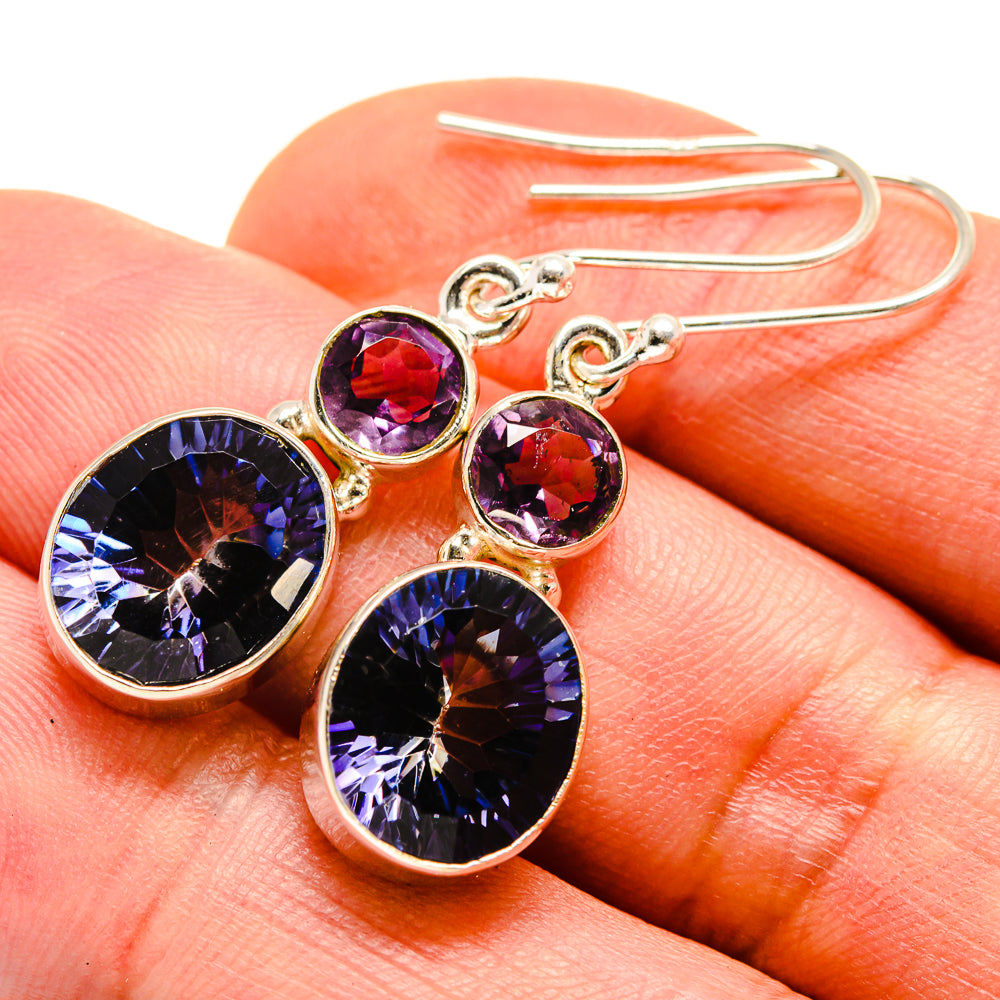 Blue Mystic Topaz Earrings handcrafted by Ana Silver Co - EARR414010
